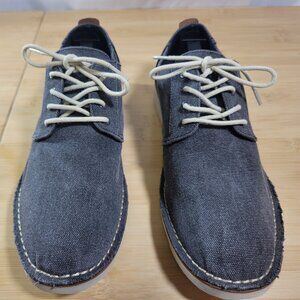 Men's Shoe, Toms Preston Stitch-Out Canvas Brogue Size 10 1/2 Grey lace Up